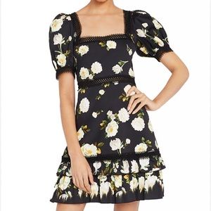 Alice + Olivia Wylie Puff sleeve mini dress
